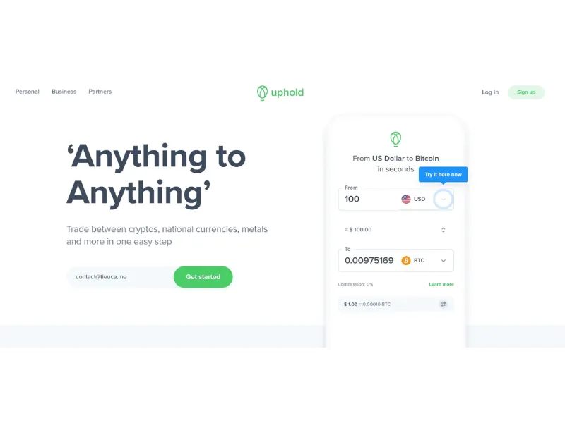 Tải ứng dụng di động Uphold