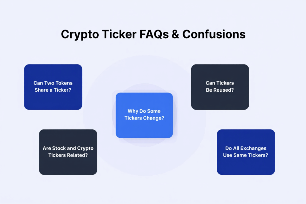 Crypto Ticker FAQs & Confusions