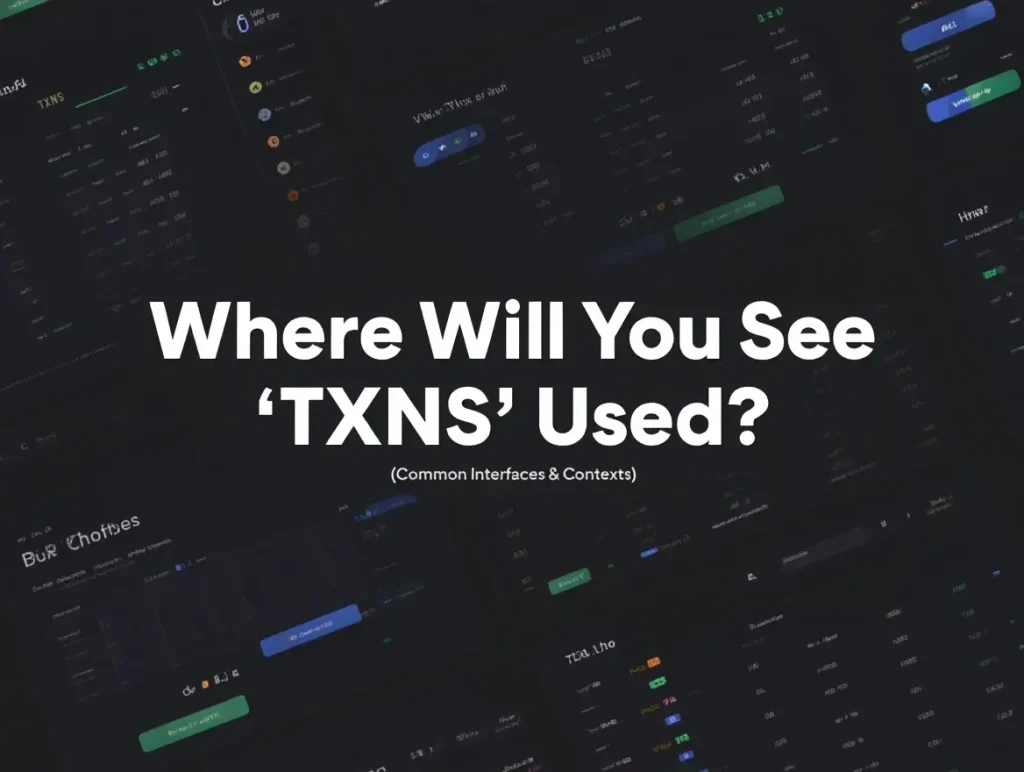 Where Will You See “TXNS” Used?