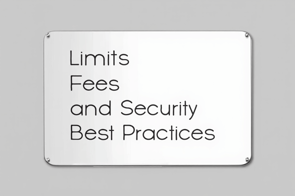 Limits, Fees, and Security Best Practices