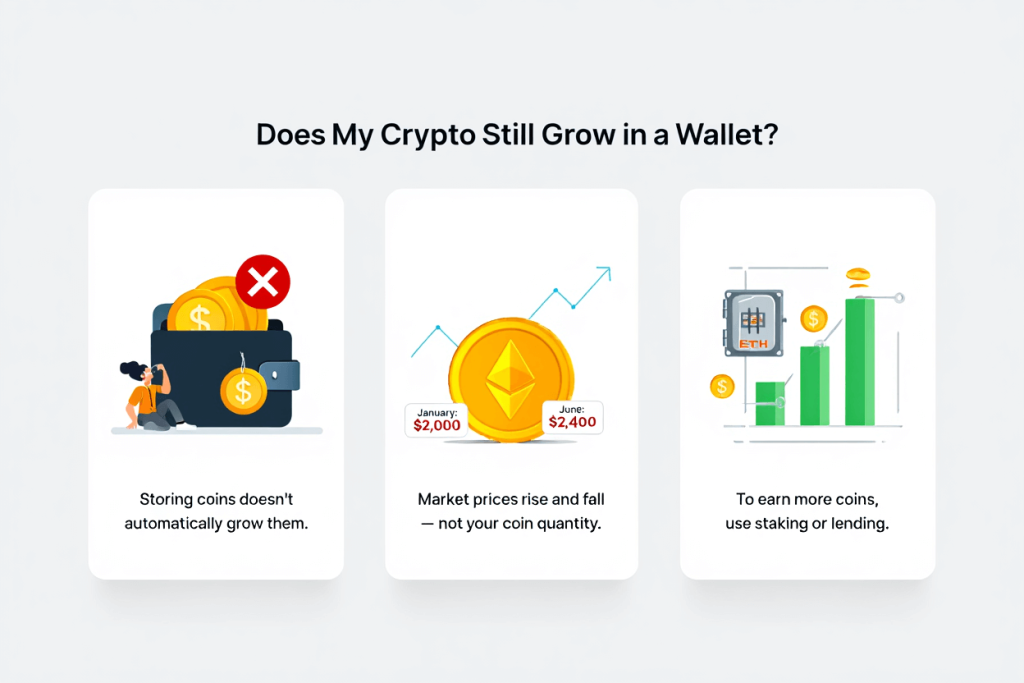Does My Crypto Still Grow in a Wallet?