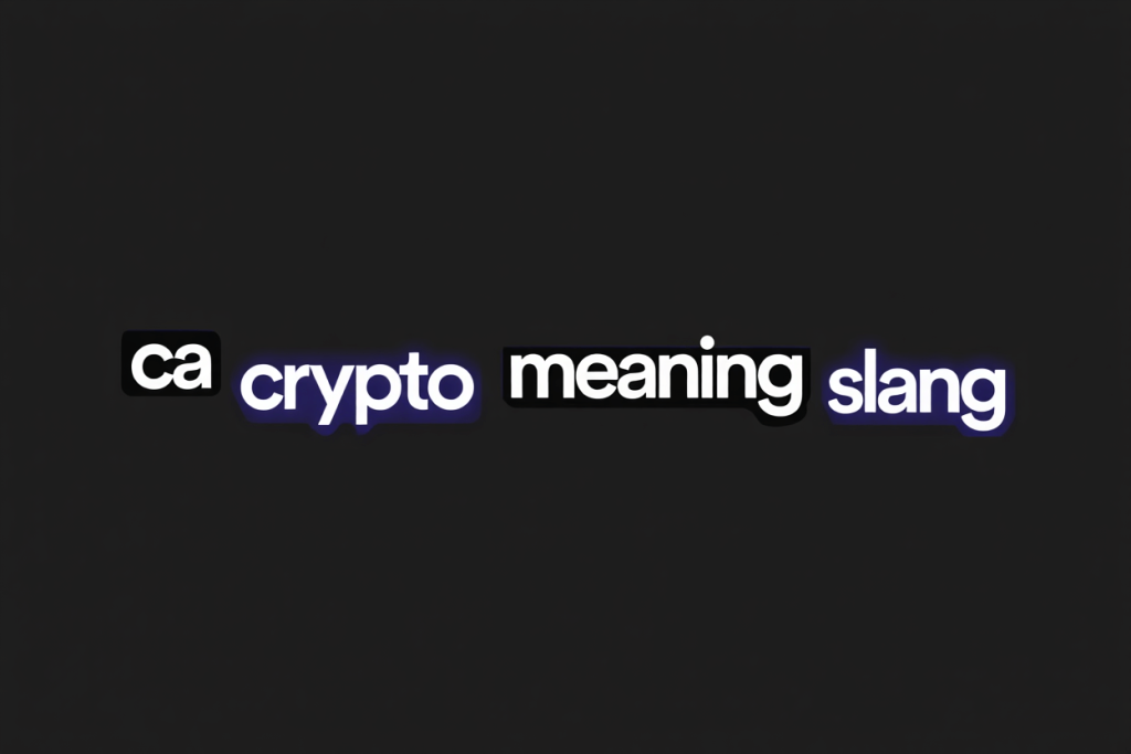 CA Crypto Meaning Slang