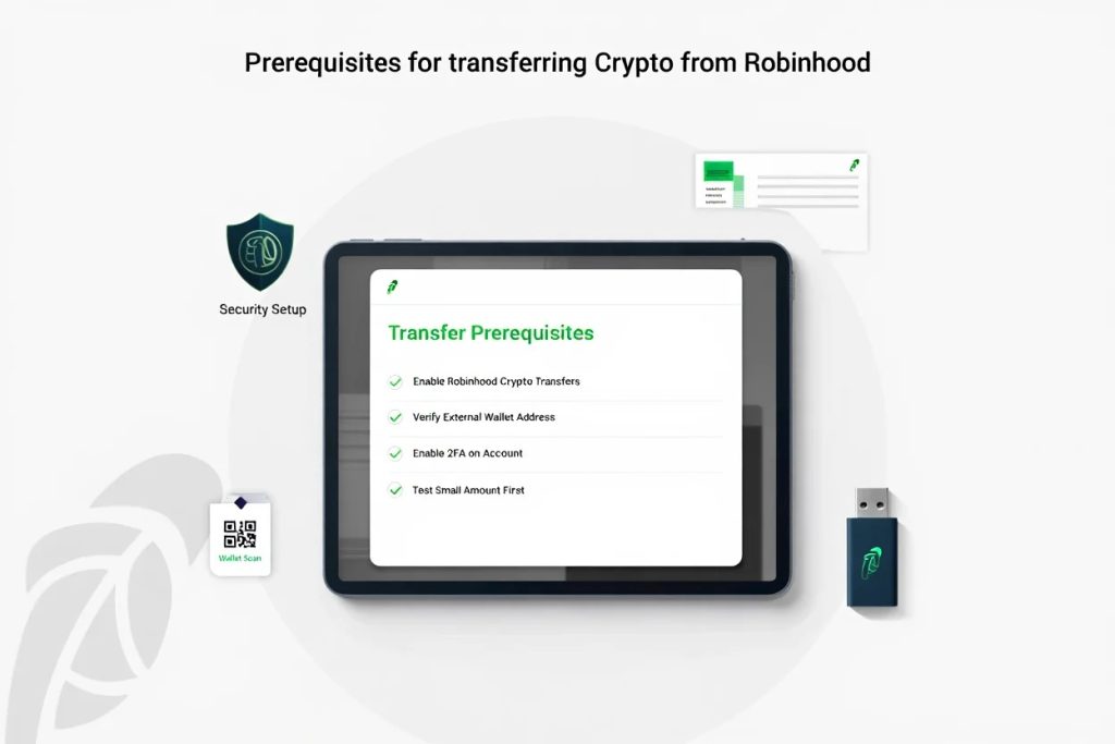 Prerequisites for transferring Crypto from Robinhood