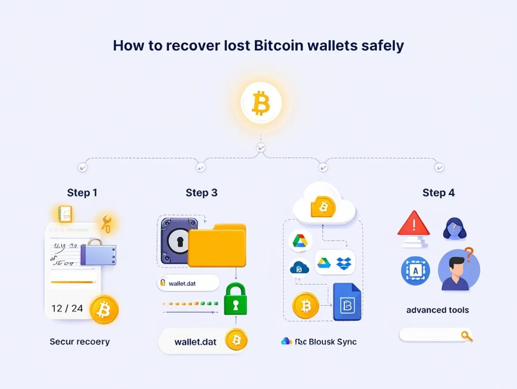 How to recover lost Bitcoin wallets safely