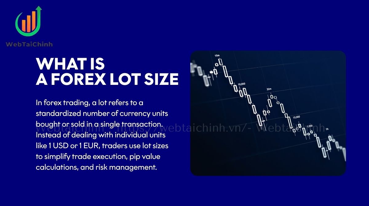 A lot refers to a standardized number of currency units bought or sold in a single transaction