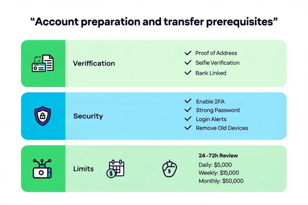 Checklist of steps and requirements before transferring crypto from Robinhood securely and successfully