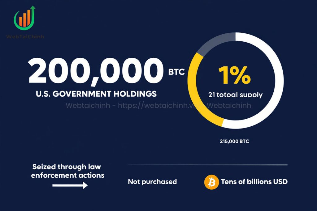 How much bitcoin does the US government hold