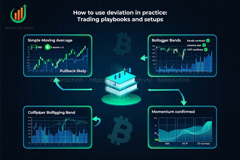 forex deviation trading playbooks including mean reversion, breakout, trend continuation and multi-timeframe setups
