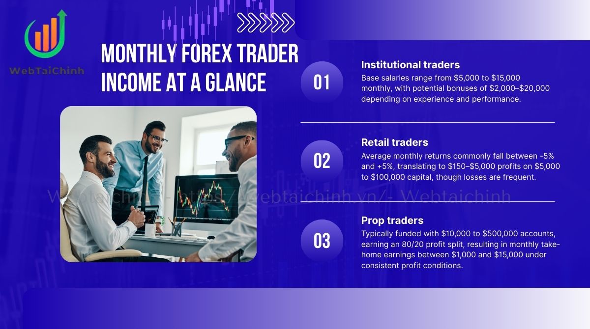 Monthly forex trader income at a glance